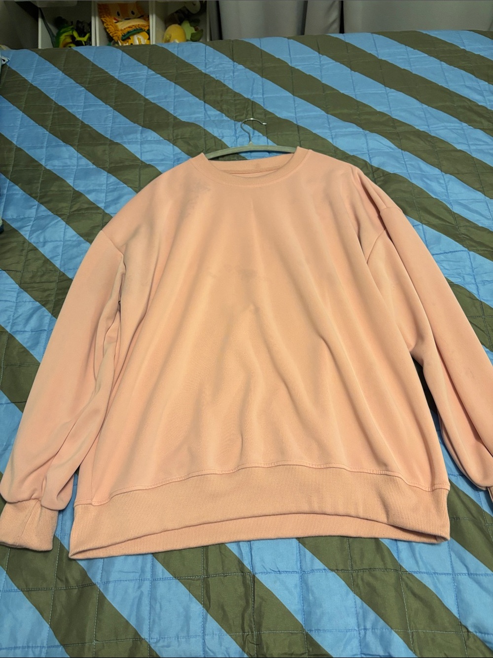Relaxed Crewneck Sweatshirt in Soft Peach